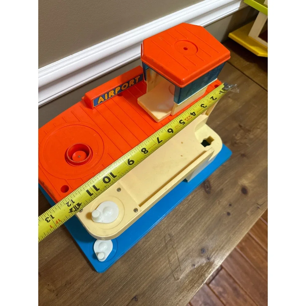 Vintage 1980s Fisher Price Little People Airport 996 Terminal Plane Set
